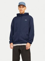 Jack&Jones Bluza Basic 12261373 Granatowy Regular Fit. Niebieskie bluzy Jack&Jones, m, bez wzorów, z syntetyku, bez kaptura. Za 99.99 zł.