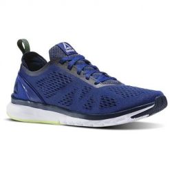 Buty do biegania męskie Reebok Print Smooth Clip U niebieskie. Niebieskie buty do biegania Reebok, bez wzorów, z materiału, bez zapięcia, do biegania, reebok print. Za 474.90 zł.