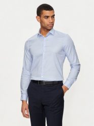 Calvin Klein Koszula K10K113164 Niebieski Slim Fit. Niebieskie koszule CALVIN KLEIN, m, bez wzorów, z bawełny, bez kołnierzyka, bez ramiączek. Za 199.99 zł.