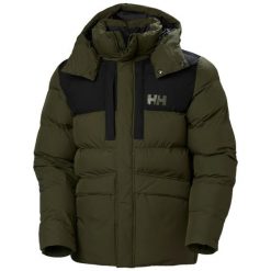 Kurtka puchowa Helly Hansen. Zielone kurtki Helly Hansen, m, bez wzorów, z puchu, bez kaptura. W wyprzedaży za 970.95 zł.