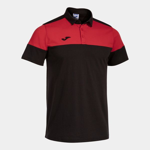 Polo Joma Crew V. Czarne koszulki polo Joma, bez wzorów, z bawełny, bez kołnierzyka, bez ramiączek, do piłki nożnej. W wyprzedaży za 136.10 zł.