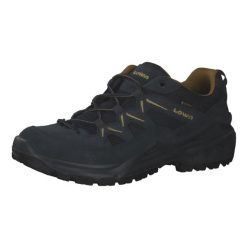 Buty trekkingowe męskie Lowa Sirkos Evo Gtx. Niebieskie buty trekkingowe Lowa, bez wzorów, z materiału, bez zapięcia, trekkingowe. Za 949.99 zł.