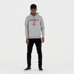 Bluza z kapturem Houston Rockets NBA. Szare bluzy z kapturem New Era, l, bez wzorów, z materiału, z kapturem. Za 201.45 zł.