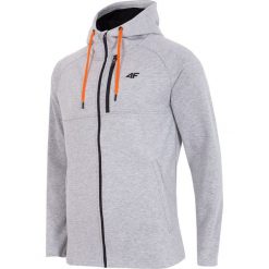 Bluza męska BLM006 - chłodny jasny szary melanż. Bluzy z kapturem marki 4F. Za 169.99 zł.