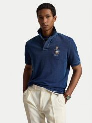 Polo Ralph Lauren Polo 710B29169001 Granatowy Regular Fit. Niebieskie koszulki polo Polo Ralph Lauren, m, bez wzorów, z bawełny, bez kołnierzyka, bez ramiączek. Za 1,199.00 zł.