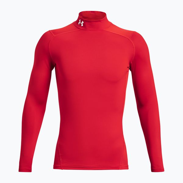 Longsleeve męski Under Armour Comp Mock UA Armour. Czerwone bluzki z długim rękawem Under Armour, m, bez wzorów, bez kołnierzyka, bez ramiączek. Za 189.99 zł.