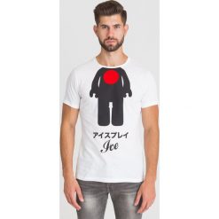 BIAŁY T-SHIRT ICE PLAY. Białe t-shirty ICE PLAY, l, bez wzorów, z bawełny, bez kołnierzyka, bez ramiączek. Za 134.50 zł.