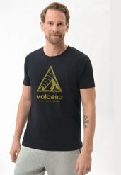 Bawełniany t-shirt T-PIK. Niebieskie t-shirty Volcano, l, bez wzorów, z bawełny, bez kołnierzyka, bez ramiączek. Za 59.99 zł.