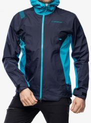 Kurtka z membraną męska La Sportiva Discover Shell Jacket. Niebieskie kurtki La Sportiva, m, bez wzorów, z materiału, bez kaptura. Za 890.99 zł.