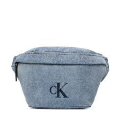 Saszetka nerka Calvin Klein. Niebieskie saszetki i nerki CALVIN KLEIN, bez wzorów, z denimu. Za 349.99 zł.