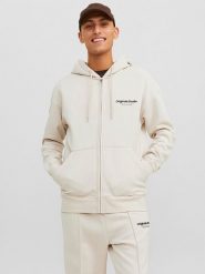Jack & Jones Bluza w kolorze kremowym rozmiar: L. Brązowe bluzy Jack & Jones, l, bez wzorów, bez kaptura. Za 123.82 zł.
