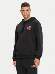 Hugo Bluza Dimonihood 50520159 Czarny Regular Fit. Czarne bluzy Hugo, l, bez wzorów, z bawełny, bez kaptura. Za 259.99 zł.
