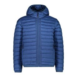 Kurtka męska turystyczna CMP 34K0127. Niebieskie kurtki CMP, na zimę, m, bez wzorów, z puchu, z kapturem. Za 659.99 zł.