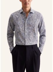 Seidensticker Koszula w kolorze błękitno-czarnym rozmiar: 40. Czarne koszule Seidensticker, bez wzorów, z bawełny, bez kołnierzyka, bez ramiączek. Za 141.52 zł.