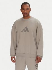 Adidas Bluza Future Icons 3 Bar Logo JI8771 Beżowy Loose Fit. Brązowe bluzy Adidas, m, bez wzorów, z bawełny, bez kaptura. Za 189.99 zł.