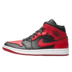 Buty koszykarskie męskie Nike Air Jordan 1 Mid. Czerwone buty do koszykówki Nike, za kostkę, bez zapięcia, do koszykówki, nike air jordan. Za 699.00 zł.