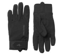 Rękawiczki kolarskie Harling. Czarne rękawiczki SEALSKINZ, na jesień, bez wzorów, z elastanu. Za 269.90 zł.