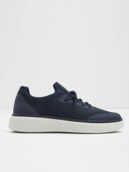 Aldo Sneakersy w kolorze granatowym rozmiar: 42,5. Niebieskie buty sportowe casual Aldo, bez wzorów, bez zapięcia. Za 217.99 zł.