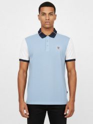 Geographical Norway Koszulka polo "Kedilim" w kolorze biało-błękitnym rozmiar: L. Białe koszulki polo Geographical Norway, l, bez wzorów, z bawełny, bez kołnierzyka, bez ramiączek. Za 88.95 zł.