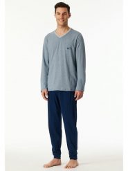 Schiesser Piżama w kolorze błękitno-granatowym rozmiar: 52. Niebieskie piżamy Schiesser, bez wzorów, bez ramiączek. Za 152.99 zł.