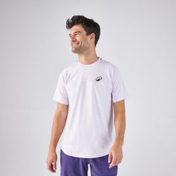 Koszulka tenisowa męska krótki rękaw Artengo Dry Gaël Monfils. Fioletowe bluzki z długim rękawem KUIKMA, l, bez wzorów, z elastanu, bez kołnierzyka, bez ramiączek. Za 69.99 zł.