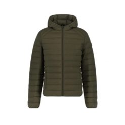 Kurtka puchowa JOTT Frantz. Zielone kurtki Jott, na zimę, m, bez wzorów, z puchu, bez kaptura. W wyprzedaży za 656.05 zł.