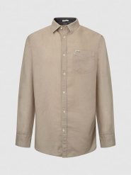 Pepe Jeans Koszula - Regular fit - w kolorze beżowym rozmiar: M. Brązowe koszule Pepe Jeans, m, bez wzorów, z jeansu, bez kołnierzyka, bez ramiączek. Za 141.85 zł.