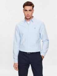 Tommy Jeans Koszula Classic Oxford DM0DM15408 Błękitny Classic Fit. Niebieskie koszule Tommy Jeans, m, bez wzorów, z bawełny, bez kołnierzyka, bez ramiączek. Za 219.99 zł.