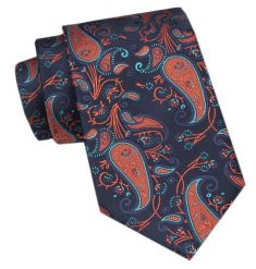 Elegancki Krawat Męski Angelo di Monti - Granat i Miedź, Paisley. Krawaty i muchy Angelo di Monti, bez wzorów, z tkaniny. Za 45.00 zł.