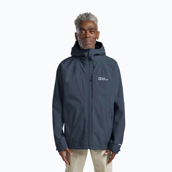 Kurtka przeciwdeszczowa męska Jack Wolfskin Tempest. Niebieskie kurtki Jack Wolfskin, m, bez wzorów, bez kaptura. Za 739.99 zł.