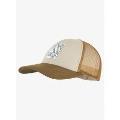 Czapka z daszkiem Rab Dihedral Badge Cap - pebble/oak. Brązowe czapki z daszkiem RAB, bez wzorów. Za 159.99 zł.