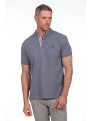 The Time of Bocha Koszulka polo w kolorze szarym rozmiar: M. Szare koszulki polo The Time of Bocha, m, bez wzorów, z bawełny, bez kołnierzyka, bez ramiączek. Za 104.99 zł.