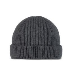 Czapka z wełny merino rybacka Ervin. Szare czapki zimowe Buff, bez wzorów, prążkowane. Za 146.99 zł.