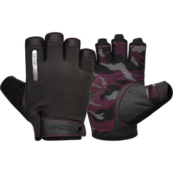 Rękawiczki gimnastyczne T2 - Half Finger - Różowy - L. Czerwone rękawiczki RDX SPORTS, bez wzorów. Za 277.55 zł.