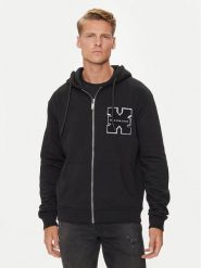 Richmond X Bluza Trison UMA24037FE Czarny Regular Fit. Czarne bluzy RICHMOND X, m, bez wzorów, z bawełny, bez kaptura. Za 339.99 zł.