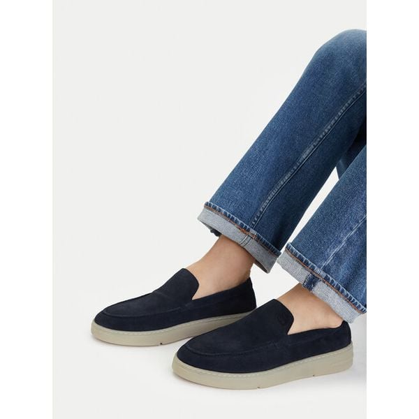 Półbuty G-Star. Niebieskie eleganckie półbuty G-Star, bez wzorów, bez obcasa, bez zapięcia. Za 166.99 zł.