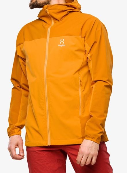 Kurtka softshell męska Haglofs Moran Softshell Hood. Brązowe kurtki Haglöfs, m, bez wzorów, z materiału, bez kaptura. Za 615.99 zł.