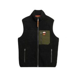 Polar Superdry Vintage Retro Fleece. Czarne bluzy z polaru Superdry, m, bez wzorów, z polaru, bez kaptura. Za 400.45 zł.