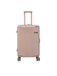 Semi Line Walizka średnia T5944-4 Złoty. Żółte walizki Semi-line, bez wzorów, z tworzywa sztucznego, średnie. Za 249.99 zł.