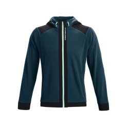 Bluza z kapturem Under Armour RUSH FZ. Niebieskie bluzy z kapturem Under Armour, xl, bez wzorów, z materiału, z kapturem. Za 474.55 zł.