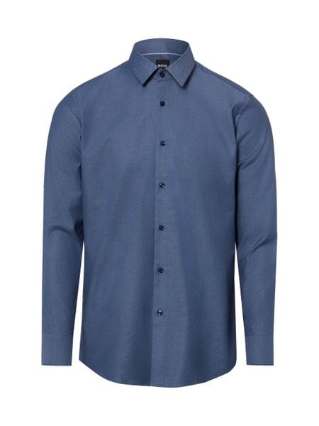 BOSS Koszula Mężczyźni Slim Fit Bawełna niebieski, 41. Niebieskie koszule Boss, m, bez wzorów, z bawełny, bez kołnierzyka, bez ramiączek. Za 249.95 zł.