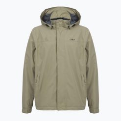 Kurtka przeciwdeszczowa męska CMP 39X7367 Snaps Hood. Brązowe kurtki CMP, m, bez wzorów, bez kaptura. Za 309.99 zł.