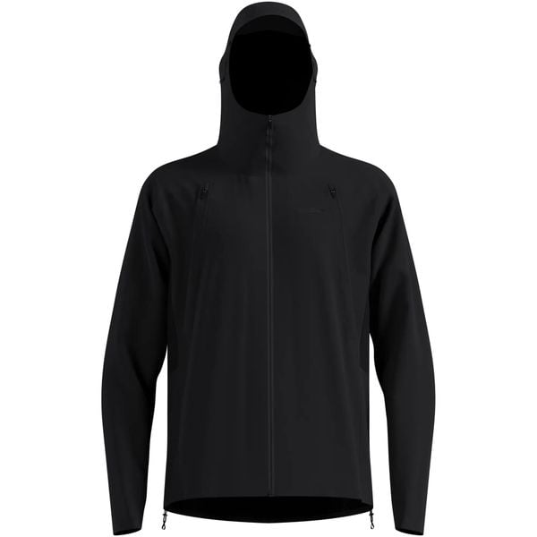 Kurtka przeciwdeszczowa Odlo Jacket X-ALP WATERPROOF PRO. Czarne kurtki ODLO, l, bez wzorów, z elastanu, z kapturem. Za 1,049.99 zł.