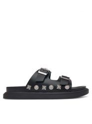 Just Cavalli Klapki 80QA3S92 ZPB91 Czarny. Czarne klapki Just Cavalli, ze skóry. Za 829.99 zł.