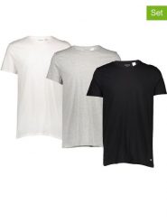 CALVIN KLEIN UNDERWEAR Koszulki (3 szt.) w kolorze czarnym, szarym i białym rozmiar: XL. Białe bezrękawniki Calvin Klein Underwear, xl, bez wzorów, z bawełny, bez kołnierzyka, bez ramiączek. Za 161.45 zł.