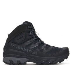 Trekkingi La Sportiva. Czarne botki sznurowane La Sportiva, bez wzorów, bez zapięcia. Za 999.99 zł.