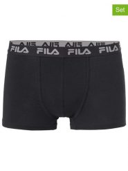 Fila Bokserki (2 pary) w kolorze czarnym rozmiar: XL. Czarne bokserki Fila, xl, bez wzorów. Za 48.62 zł.
