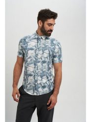 Marks & Spencer Koszula w kolorze niebiesko-białym rozmiar: XXL. Niebieskie koszule Marks & Spencer, xxl, bez wzorów, z wiskozy, bez kołnierzyka, bez ramiączek. Za 92.21 zł.