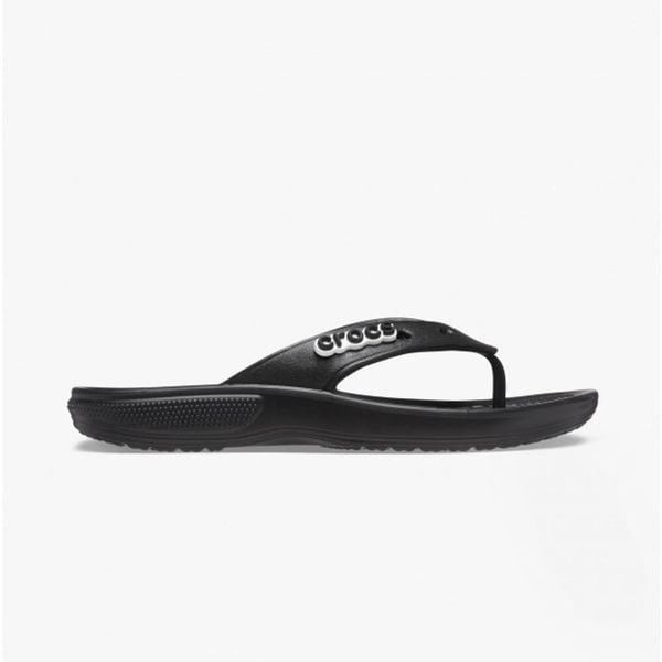Japonki plażowe męskie Crocs Classic Flip. Czarne japonki Crocs, bez wzorów. Za 99.99 zł.