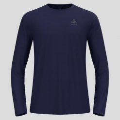 Koszulka z długim rękawem męska Odlo ZEROWEIGHT CHILL-TEC T-shirt crew neck l/s. Niebieskie bluzki z długim rękawem ODLO, l, bez wzorów, bez kołnierzyka, bez ramiączek. W wyprzedaży za 251.99 zł.